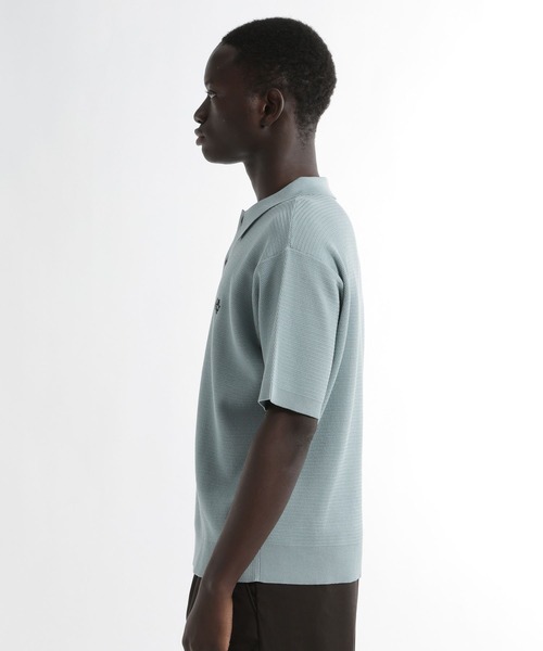 HARE(ハレ)の「HAREロゴニットポロ(HARE)(ポロシャツ・メンズ・グレー/ブルー/ブラック/ブラウン・SMALL/MEDIUM)」の11枚目の写真