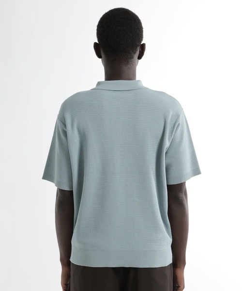 HARE(ハレ)の「HAREロゴニットポロ(HARE)(ポロシャツ・メンズ・グレー/ブルー/ブラック/ブラウン・SMALL/MEDIUM)」の12枚目の写真