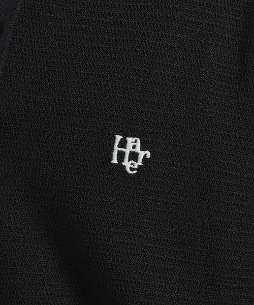 HARE(ハレ)の「HAREロゴニットポロ(HARE)(ポロシャツ・メンズ・グレー/ブルー/ブラック/ブラウン・SMALL/MEDIUM)」の6枚目の写真