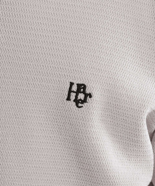 HARE(ハレ)の「HAREロゴニットポロ(HARE)(ポロシャツ・メンズ・グレー/ブルー/ブラック/ブラウン・SMALL/MEDIUM)」の7枚目の写真