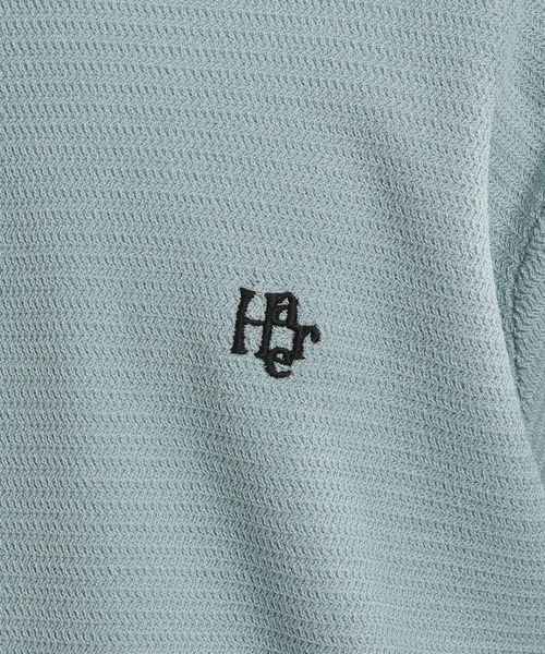 HARE(ハレ)の「HAREロゴニットポロ(HARE)(ポロシャツ・メンズ・グレー/ブルー/ブラック/ブラウン・SMALL/MEDIUM)」の9枚目の写真