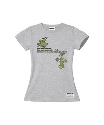 gree セミクロップ 半袖Tシャツ [グレー メランジ]