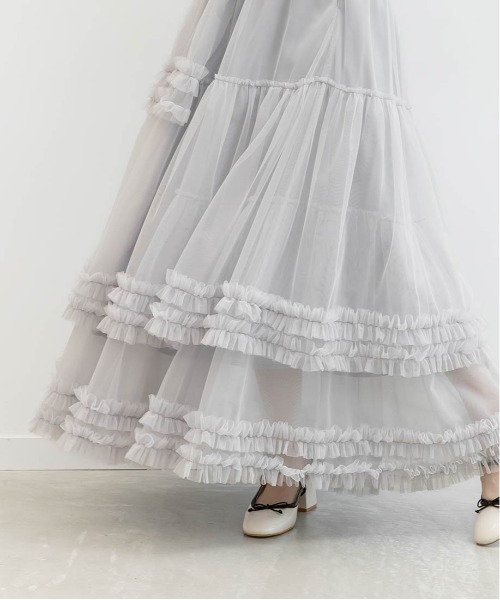 RANDA(ランダ)の「チュールフリルキャミワンピース(ワンピース・レディース・ブルー/ネイビー/ドット・1/0)」の19枚目の写真