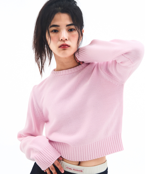 AMESWORLDWIDE（アメスワールドワイド）の「BASIC SMALL LOGO KNIT PINK（ニット/セーター・レディース・その他・SMALL/MEDIUM/LARGE）」の8枚目の写真