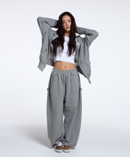 CONY(コール アウト ニューイヤー)の「WASHED RUFFLE HOODIE ZIP-UP / MELANGE(その他パンツ・レディース・その他・OS)」の5枚目の写真