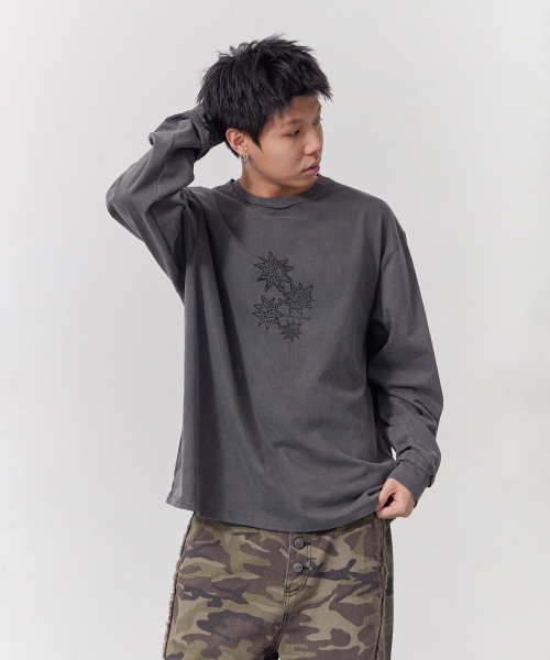 TONY LAWRENCE（トニーローレンス）の「ピグメントグラフィックロングスリーブチャコール（Tシャツ/カットソー・レディース・その他・1/2）」の3枚目の写真