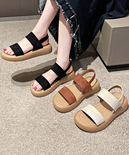 Miniministore(ミニミニストア)の「厚底サンダル ビーチサンダル 美脚 夏靴(サンダル・レディース・ブラック/アイボリー/キャメル・24.0cm/23.5cm/23.0cm/22.5cm/25.0cm/24.5cm)」の8枚目の写真