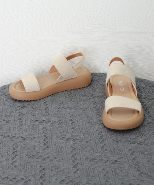 Miniministore(ミニミニストア)の「厚底サンダル ビーチサンダル 美脚 夏靴(サンダル・レディース・ブラック/アイボリー/キャメル・24.0cm/23.5cm/23.0cm/22.5cm/25.0cm/24.5cm)」の4枚目の写真