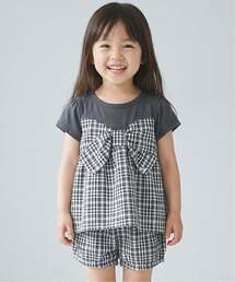Pupil House（ピューピルハウス）の「ギンガムチェック刺しゅうレースセットアップ（セットアップ）」