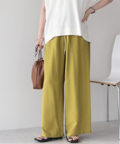 AMERICAN HOLIC（アメリカンホリック）の「【マルチ機能】ベイカーリラックスパンツ【WEB限定カラー有り】（その他パンツ・レディース・カーキ/ブラック/ベージュ/ブラウン/ピンク/キャメル/ブルー/その他6/グリーン/ネイビー/グレイッシュベージュ/チャコールグレー/オリーブ/ボルドー・L/S/M）」の14枚目の写真