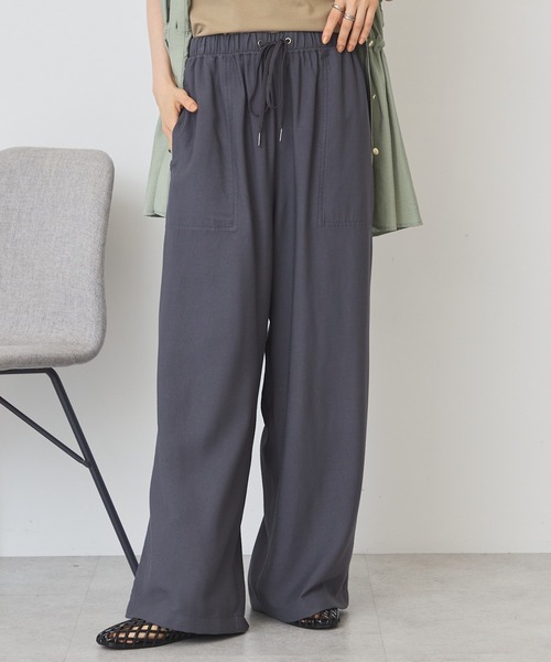 AMERICAN HOLIC（アメリカンホリック）の「【マルチ機能】ベイカーリラックスパンツ【WEB限定カラー有り】（その他パンツ・レディース・カーキ/ブラック/ベージュ/ブラウン/ピンク/キャメル/ブルー/その他6/グリーン/ネイビー/グレイッシュベージュ/チャコールグレー/オリーブ/ボルドー・L/S/M）」の2枚目の写真