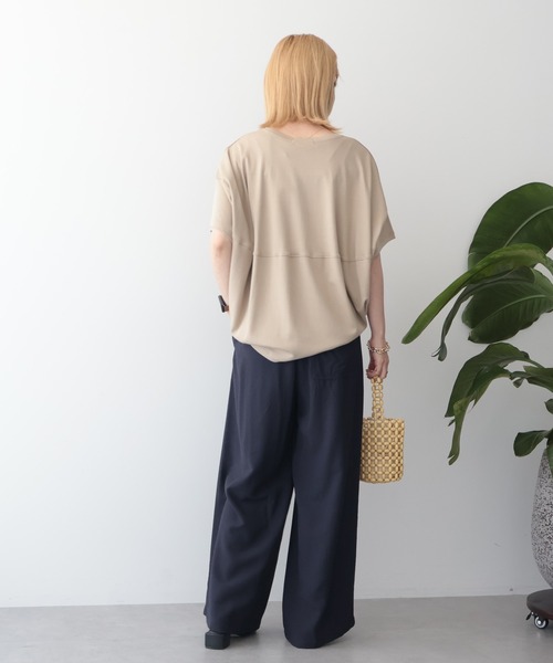 AMERICAN HOLIC（アメリカンホリック）の「【マルチ機能】ベイカーリラックスパンツ【WEB限定カラー有り】（その他パンツ・レディース・カーキ/ブラック/ベージュ/ブラウン/ピンク/キャメル/ブルー/その他6/グリーン/ネイビー/グレイッシュベージュ/チャコールグレー/オリーブ/ボルドー・L/S/M）」の22枚目の写真
