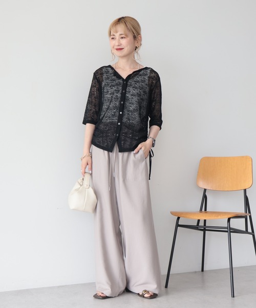 AMERICAN HOLIC（アメリカンホリック）の「【マルチ機能】ベイカーリラックスパンツ【WEB限定カラー有り】（その他パンツ・レディース・カーキ/ブラック/ベージュ/ブラウン/ピンク/キャメル/ブルー/その他6/グリーン/ネイビー/グレイッシュベージュ/チャコールグレー/オリーブ/ボルドー・L/S/M）」の17枚目の写真