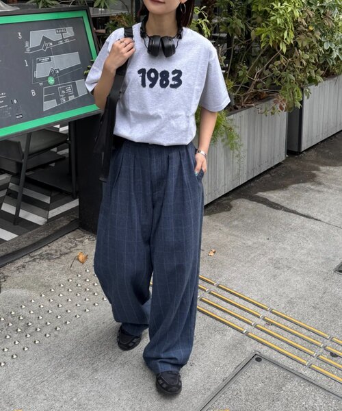 CIAOPANIC TYPY（チャオパニックティピー）の「【ユニセックス】接触冷感ジャガードタックストレートパンツ（その他パンツ・レディース・ネイビー/チャコールグレー/アイボリー・LARGE/MEDIUM）」の4枚目の写真