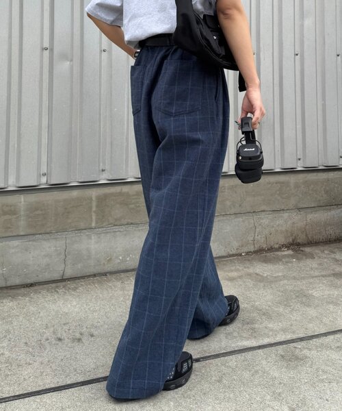 CIAOPANIC TYPY（チャオパニックティピー）の「【ユニセックス】接触冷感ジャガードタックストレートパンツ（その他パンツ・レディース・ネイビー/チャコールグレー/アイボリー・LARGE/MEDIUM）」の16枚目の写真