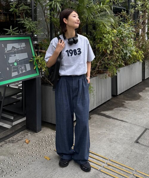 CIAOPANIC TYPY（チャオパニックティピー）の「【ユニセックス】接触冷感ジャガードタックストレートパンツ（その他パンツ・レディース・ネイビー/チャコールグレー/アイボリー・LARGE/MEDIUM）」の17枚目の写真