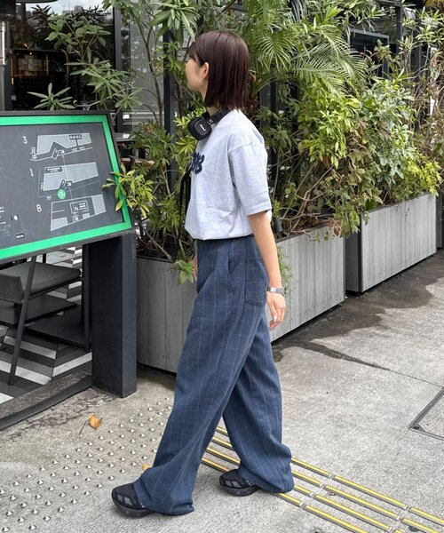 CIAOPANIC TYPY（チャオパニックティピー）の「【ユニセックス】接触冷感ジャガードタックストレートパンツ（その他パンツ・レディース・ネイビー/チャコールグレー/アイボリー・LARGE/MEDIUM）」の18枚目の写真