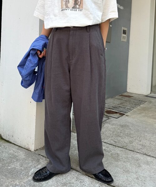 CIAOPANIC TYPY（チャオパニックティピー）の「【ユニセックス】接触冷感ジャガードタックストレートパンツ（その他パンツ・レディース・ネイビー/チャコールグレー/アイボリー・LARGE/MEDIUM）」の20枚目の写真