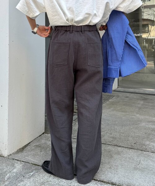 CIAOPANIC TYPY（チャオパニックティピー）の「【ユニセックス】接触冷感ジャガードタックストレートパンツ（その他パンツ・レディース・ネイビー/チャコールグレー/アイボリー・LARGE/MEDIUM）」の22枚目の写真