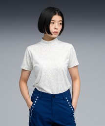 PUMA プーマ ウィメンズ ゴルフ PB グラフィック モックネック 半袖 シャツ
