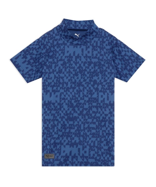PUMA(プーマ)の「PUMA プーマ ウィメンズ ゴルフ PB グラフィック モックネック 半袖 シャツ(Tシャツ/カットソー・レディース・ホワイト系その他/ブルー系その他・SMALL/MEDIUM/LARGE/X-LARGE)」の1枚目の写真