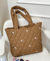 Mignonjour/くま刺繍キルティングバッグ M2900