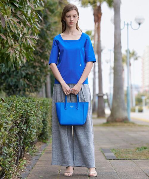 DRESSTERIOR(ドレステリア)の「【接触冷感/UVカット/抗菌防臭/しわ防止】クールデオドラント スクエアネックプルオーバー(Tシャツ/カットソー・レディース・ホワイト/ブルー系その他/ブラック/ブラウン系その他・34/36/38)」の15枚目の写真