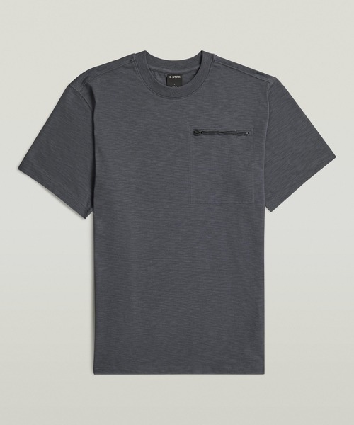 G-STAR(ジースター)の「Distressed Zip Pocket T-Shirt/ジップポケットディテールスラブレギュラーTシャツ(Tシャツ/カットソー・メンズ・オフホワイト/グレー系その他/グリーン系その他・X-LARGE/X-SMALL/LARGE/MEDIUM/SMALL)」の14枚目の写真