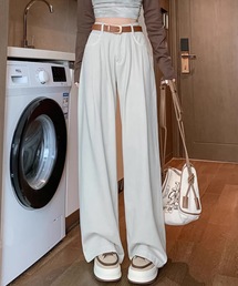 ベーシックタックワイドデニムパンツ