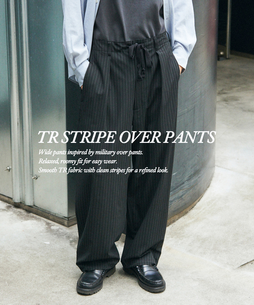 jornal standard スラックス TR ストライプ オーバー パンツ（スラックス）｜JOURNAL STANDARD