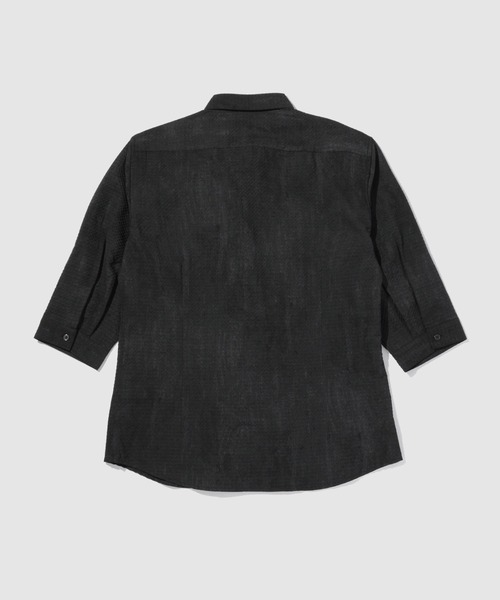 TETE HOMME(テットオム)の「TETE by TETE HOMME かすれプリント 七分袖ナローカラーシャツ(シャツ/ブラウス・メンズ・ブラック/グレー・XL/M/L)」の9枚目の写真