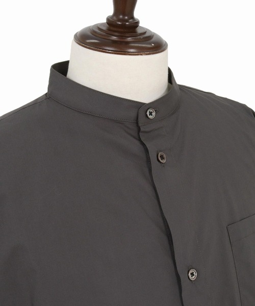 ADAM PATEK(アダムパテック)の「ADAMPATEK/ap embroidery stand collar shirt/タイプライタースタンド半袖ルーズシャツ(シャツ/ブラウス・メンズ・グレー/ホワイト/ダークグレー・2/1)」の18枚目の写真