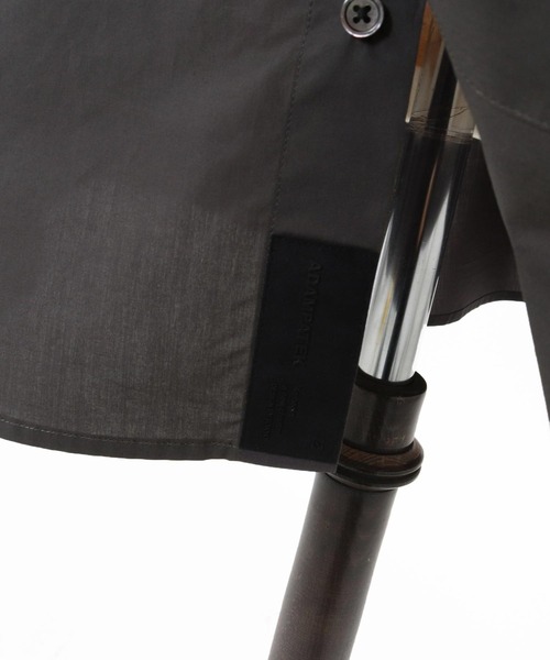 ADAM PATEK(アダムパテック)の「ADAMPATEK/ap embroidery stand collar shirt/タイプライタースタンド半袖ルーズシャツ(シャツ/ブラウス・メンズ・グレー/ホワイト/ダークグレー・2/1)」の11枚目の写真