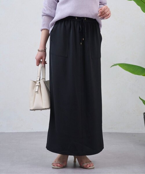 Jena espace merveilleux（ジェナ　エスパスメルヴェイユ）の「トロミナロースカート（スカート・レディース・ブラック/アイボリー/ベージュ・FREE）」の2枚目の写真