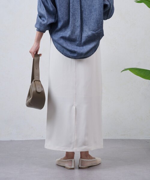 Jena espace merveilleux（ジェナ　エスパスメルヴェイユ）の「トロミナロースカート（スカート・レディース・ブラック/アイボリー/ベージュ・FREE）」の5枚目の写真