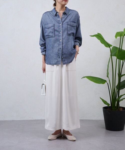 Jena espace merveilleux（ジェナ　エスパスメルヴェイユ）の「トロミナロースカート（スカート・レディース・ブラック/アイボリー/ベージュ・FREE）」の7枚目の写真