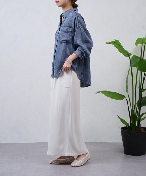 Jena espace merveilleux（ジェナ　エスパスメルヴェイユ）の「トロミナロースカート（スカート・レディース・ブラック/アイボリー/ベージュ・FREE）」の8枚目の写真