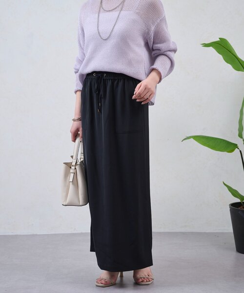 Jena espace merveilleux（ジェナ　エスパスメルヴェイユ）の「トロミナロースカート（スカート・レディース・ブラック/アイボリー/ベージュ・FREE）」の10枚目の写真