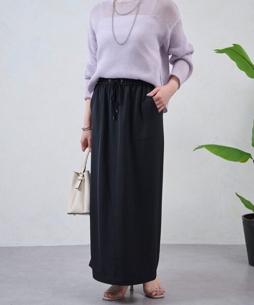 Jena espace merveilleux（ジェナ　エスパスメルヴェイユ）の「トロミナロースカート（スカート・レディース・ブラック/アイボリー/ベージュ・FREE）」の13枚目の写真