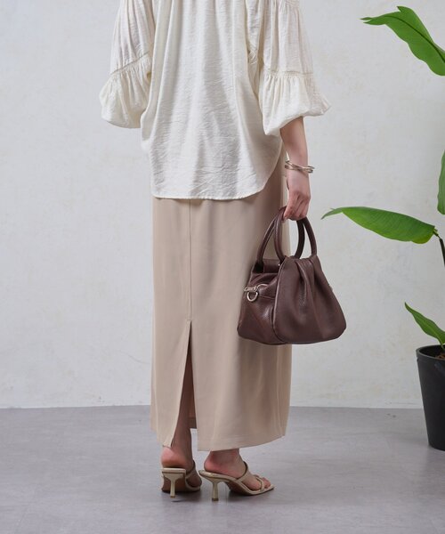 Jena espace merveilleux（ジェナ　エスパスメルヴェイユ）の「トロミナロースカート（スカート・レディース・ブラック/アイボリー/ベージュ・FREE）」の17枚目の写真