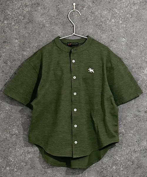 SHISKY（シスキー）の「【POLO　CHAMPS/ポロチャンプス】 ワンポイント刺繍 マルチファンクション 半袖シャツ(PL26-08))（シャツ/ブラウス・キッズ・オフホワイト/カーキ/ブラック/ベージュ/チャコール・120/130/150/160/110/140）」の5枚目の写真