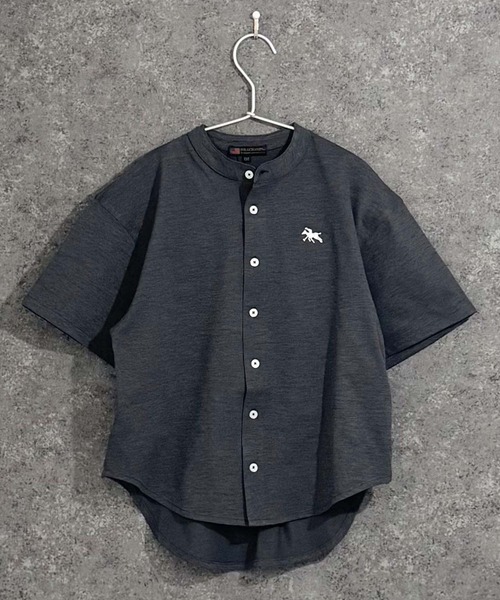 SHISKY（シスキー）の「【POLO　CHAMPS/ポロチャンプス】 ワンポイント刺繍 マルチファンクション 半袖シャツ(PL26-08))（シャツ/ブラウス・キッズ・オフホワイト/カーキ/ブラック/ベージュ/チャコール・120/130/150/160/110/140）」の4枚目の写真