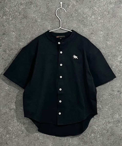 SHISKY（シスキー）の「【POLO　CHAMPS/ポロチャンプス】 ワンポイント刺繍 マルチファンクション 半袖シャツ(PL26-08))（シャツ/ブラウス・キッズ・オフホワイト/カーキ/ブラック/ベージュ/チャコール・120/130/150/160/110/140）」の3枚目の写真