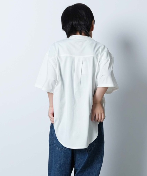 SHISKY（シスキー）の「【POLO　CHAMPS/ポロチャンプス】 ワンポイント刺繍 マルチファンクション 半袖シャツ(PL26-08))（シャツ/ブラウス・キッズ・オフホワイト/カーキ/ブラック/ベージュ/チャコール・120/130/150/160/110/140）」の7枚目の写真