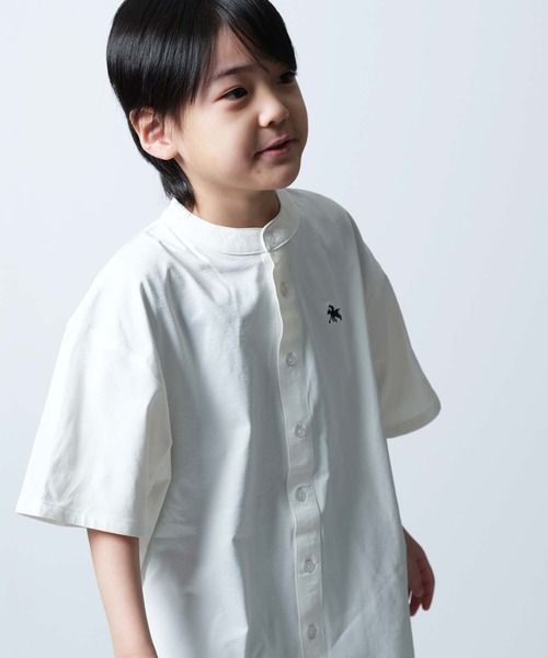SHISKY（シスキー）の「【POLO　CHAMPS/ポロチャンプス】 ワンポイント刺繍 マルチファンクション 半袖シャツ(PL26-08))（シャツ/ブラウス・キッズ・オフホワイト/カーキ/ブラック/ベージュ/チャコール・120/130/150/160/110/140）」の11枚目の写真