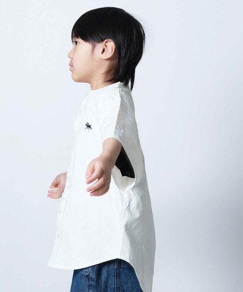 SHISKY（シスキー）の「【POLO　CHAMPS/ポロチャンプス】 ワンポイント刺繍 マルチファンクション 半袖シャツ(PL26-08))（シャツ/ブラウス・キッズ・オフホワイト/カーキ/ブラック/ベージュ/チャコール・120/130/150/160/110/140）」の15枚目の写真