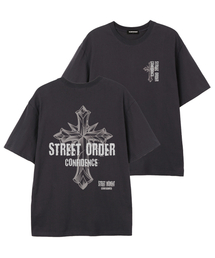 CROSS STREET 半袖Tシャツ (VS0227) チャコール