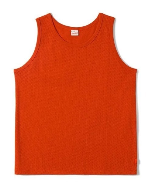 Healthknit(ヘルスニット)の「Healthknit U.S.Cotton MeshTanktop (#55019)(タンクトップ・メンズ・オレンジ/ブラック・MEDIUM/LARGE/X-LARGE)」の2枚目の写真