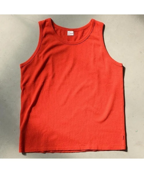 Healthknit(ヘルスニット)の「Healthknit U.S.Cotton MeshTanktop (#55019)(タンクトップ・メンズ・オレンジ/ブラック・MEDIUM/LARGE/X-LARGE)」の10枚目の写真
