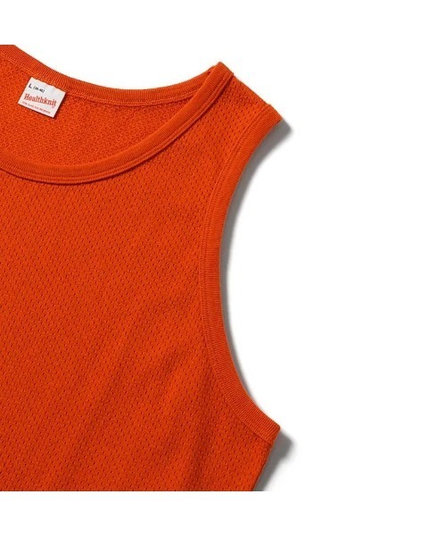 Healthknit(ヘルスニット)の「Healthknit U.S.Cotton MeshTanktop (#55019)(タンクトップ・メンズ・オレンジ/ブラック・MEDIUM/LARGE/X-LARGE)」の7枚目の写真